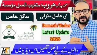 New Update About Domestic Workers Absent From the Work | سائق خاص عامل منزلي حروب  2025