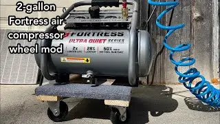 2-gallon Fortress air compressor wheel mod