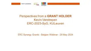 May 2024 &ndash; Kevin Verstrepen ERC Synergy grant Holder, 2023 call