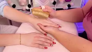ASMR Hand Massage 👐🏼 | Dry Brushing, Almost Touching, Lotion