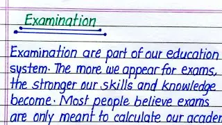 Examination Essay in English || Essay Writing on Examination in English