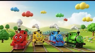 Four Little Toy Trains Choo Choo Choo | Nursery Rhymes for Kids & Baby Songs
