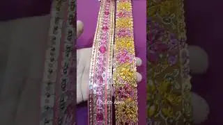 New handmade kundun lace design,fancy lace design for shirts #ytshortsvideos  #youtubeshorts