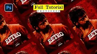 Movie Poster Design / Photoshop Tutorial in Malayalam #retro
