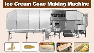 Fully Automatic Ice Cream Cone Making Machine|Automatic Ice Cream Wafer Cone Production Line LPG