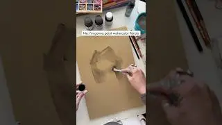 Portrait charcoal drawing sketch