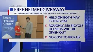 Ascension Sacred Heart Bay gives free helmets to prevent injuries