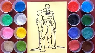 NEW WAY TO COLOR WITH SAND - SUPER HERO BATMAN