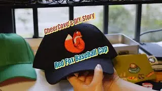 CheerCove's DIY Story 5 - How to Customize a Red Fox Baseball Cap!#刺繍キット #diy #hat #patch