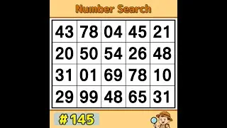 【JimmyPuzzle】 Keep Your Brain Young with Fun Puzzles! 《Number Search｜Brain Training》 #145