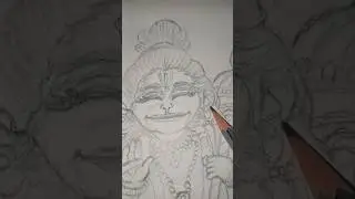 Hanuman ji outline 🙏❤️&zwj;🩹|Crazy arts 20|#shorts #drawing