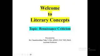 Renaissance Criticism