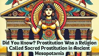 Did You Know? Prostitution Was a Religion Called Sacred Prostitution in Ancient Mesopotamia.