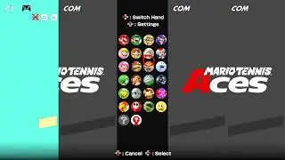 Selecting Toad: Mario Tennis Aces