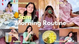 5AM SUMMER MORNING ROUTINE✨🌸 | Slow but Productive🪷✨ #summer #morning