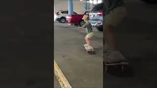 Scooter kid jumps 4 skateboards #scooter #3yearsold #skatepark #skateboarding #toddler