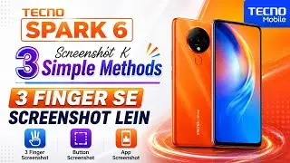 How to take screenshot in Tecno Spark 6 | Tecno Spark 6 mein 3 finger screenshot kaise lete hain