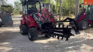How to Use the DY840 Mini Wheel Loader with a Trencher Attachment