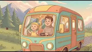 A Soft Misty Hill Station Caravan Trip | Dad & Daughter Pastel Travel Story #hill #travel #cartoon