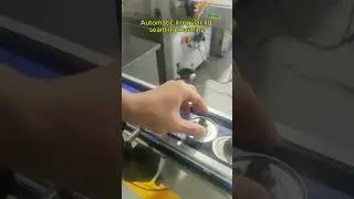 #Automatic servo irregular lid seaming machine, #Alcohol lamp container sealing machine #shorts