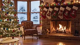 Relaxing Winter Jazz ❄️🎷 Warm Christmas lights and fire guiding your mind into calm deep rest 🎄🔥