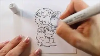 Speed coloring with Copics and C.C. Designs