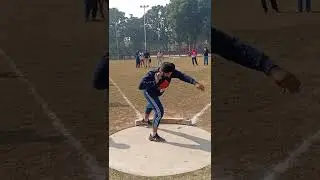 shot put technique practice throw Indian player Chandigarh 46 stadium practice speed technique