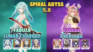 Hatsune Miko and Natlan Eater vs Spiral Abyss 5.8 | C6 Faruzan & C0 Varesa | Genshin impact 5.8