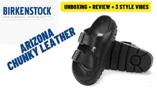 Birkenstock Arizona CHUNKY PLATFORM ALL LEATHER (unboxing, Review, and Try ON)