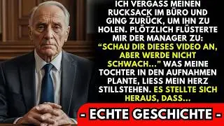 Ich vergiss mein Rucksack und kam zurück. Der Manager flüsterte mir: „Schau dir dieses Video an...“