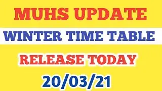 winter exam time table released || muhs update