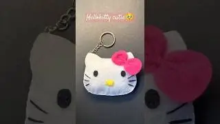 Hello Kitty Felt Fabric Keychain 😍 #diy #feltcrafting#shorts #keychain #stitching #easycraft
