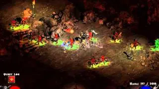 Diablo 2 LOD - Untwinked hardcore Avenger - HELL Act1 - Den of Evil