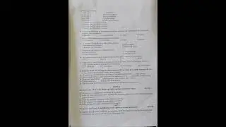 2nd PUC 1st Preparatory chemistry question paper 2025-26 #exam #preparatory #preparation #chemistry