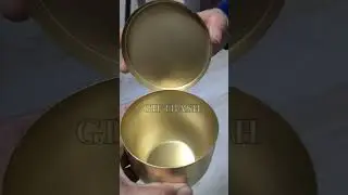 GIFTBASH 250ml(Diff) Round Base Golden Color Metal Candle Jar with Metal Lid  #candlejar #metaljar