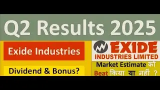 EXIDE INDUSTRIES Q2 results 2025 | EXIDE results | EXIDE INDUSTRIES Share News | EXIDE Share