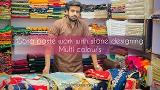 Gota paste work | stone work | multi colour’s | silk dupatta | 2023 designings