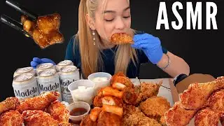 ASMR SPICY KOREAN FRIED CHICKEN | REAL EATING SOUNDS |  뱀파이어 치킨 먹방 ASMR MUKBANG (ENG SUB)
