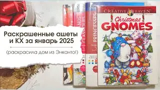 Все раскрашенное за январь | МНОГО сложных работ | закончила Дом Энканто! | Creative Haven, Hachette
