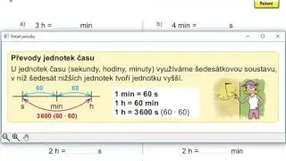 Převody jednotek času (s, min, h), Matýskova matematika pro 4.roč., 2. díl, str. 45, cv. 1