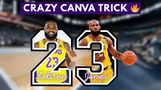 Number Pop Out Photo Editing in Canva | Easy 3D Effect Tutorial | LeBron James