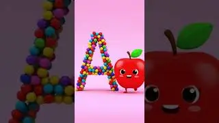 A for Apple 🍎 | ABC Learning with Colorful Beads | Kids Shorts #shorts