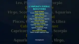 Silent Zodiac Traits Everyone Notice but Never Talks About #zodiac #zodiacsigns #astrology #tarot