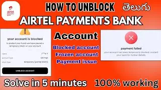 How to Unblock Airtel Payments Bank Account Telugu 2026