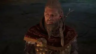 eivor opening the door in the cave of gold
