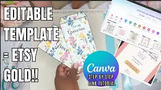 How to Create Canva Templates to Sell Online as Digital Products, DIY Editable Cash Envelopes