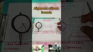 Alignment without formula in Hindi | Pump motor Alignment #alignment #shortsfeed #shortvideo #short