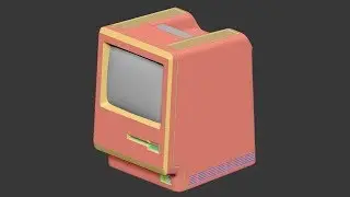 Macintosh Speed Model, Texture, Render with ZBrush, Maya, Substance and Houdini