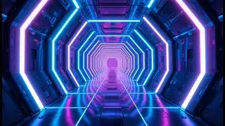 ✨ Tunnel of Neon Cubes 🌈 Hypnotic Lights & Infinite Illusion! 💫