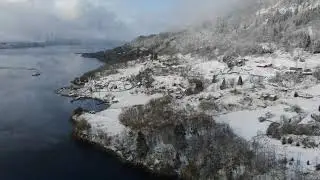 2020 - Drone ein vinterdag i april - Utåker Kvinnherad